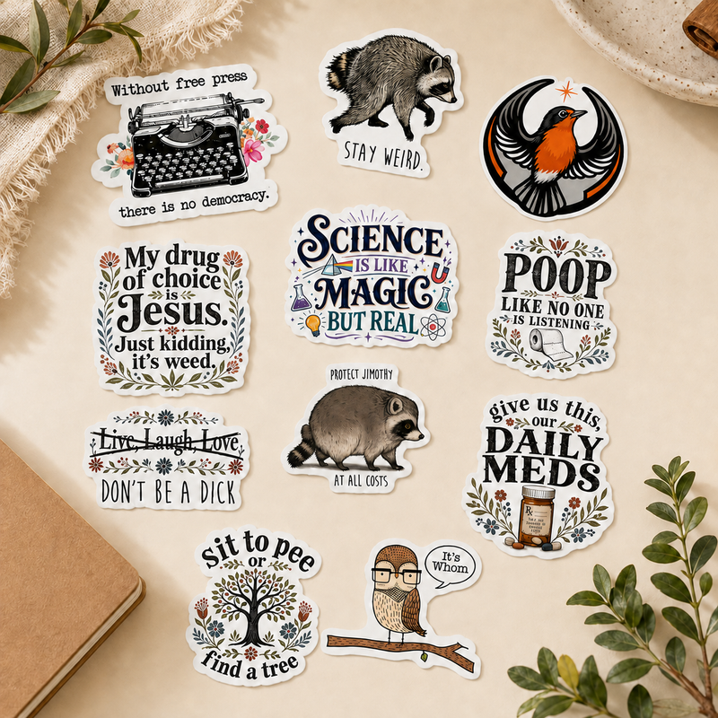 Kiss Cut Stickers and Magnets