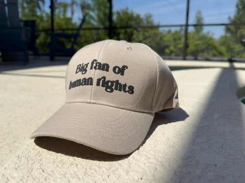 Big Fan of Human Rights hat baseball cap protest hat