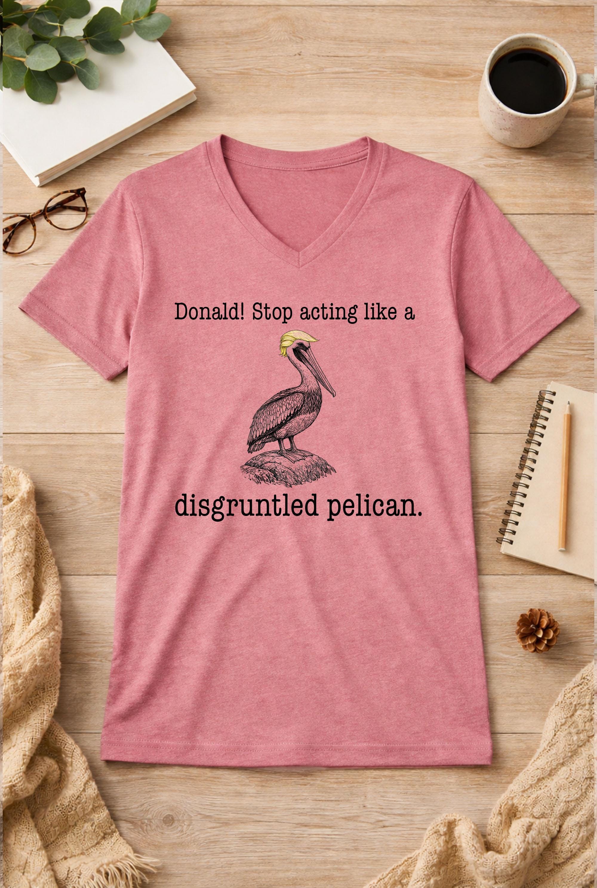 Disgruntled Pelican Unisex V-Neck T-Shirt