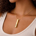 Engraved Bar Necklace: 18k Gold Plated, Feminist Protest Jewelry