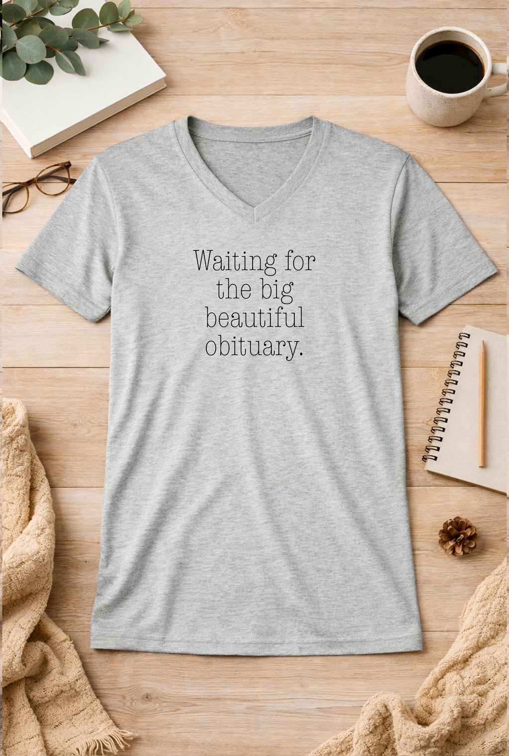 Big Obituary Unisex V-Neck Tee