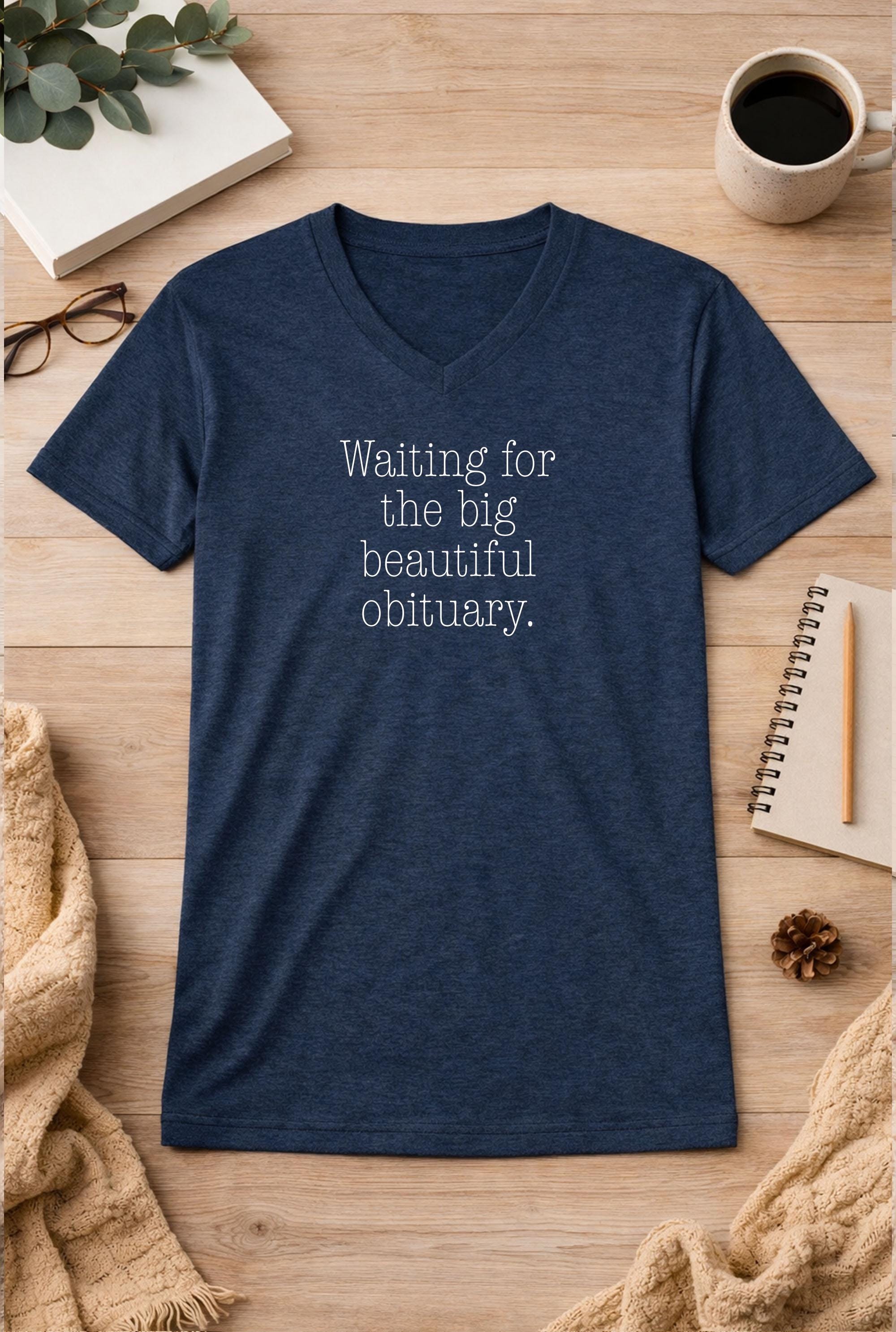 Big Obituary Unisex V-Neck Tee