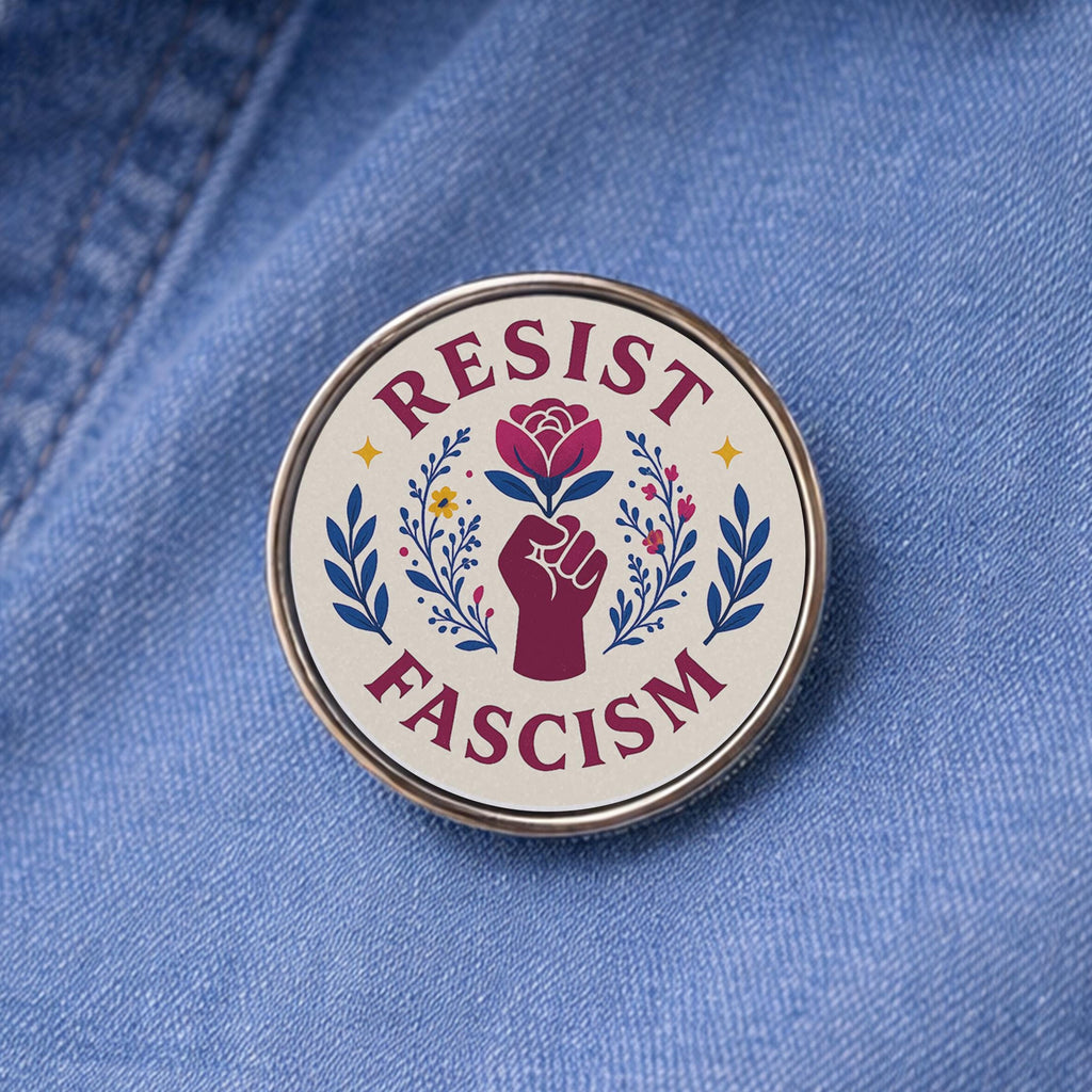 Resist Fascism Lapel Pin - Activism Accessory, Political Protest Gear
