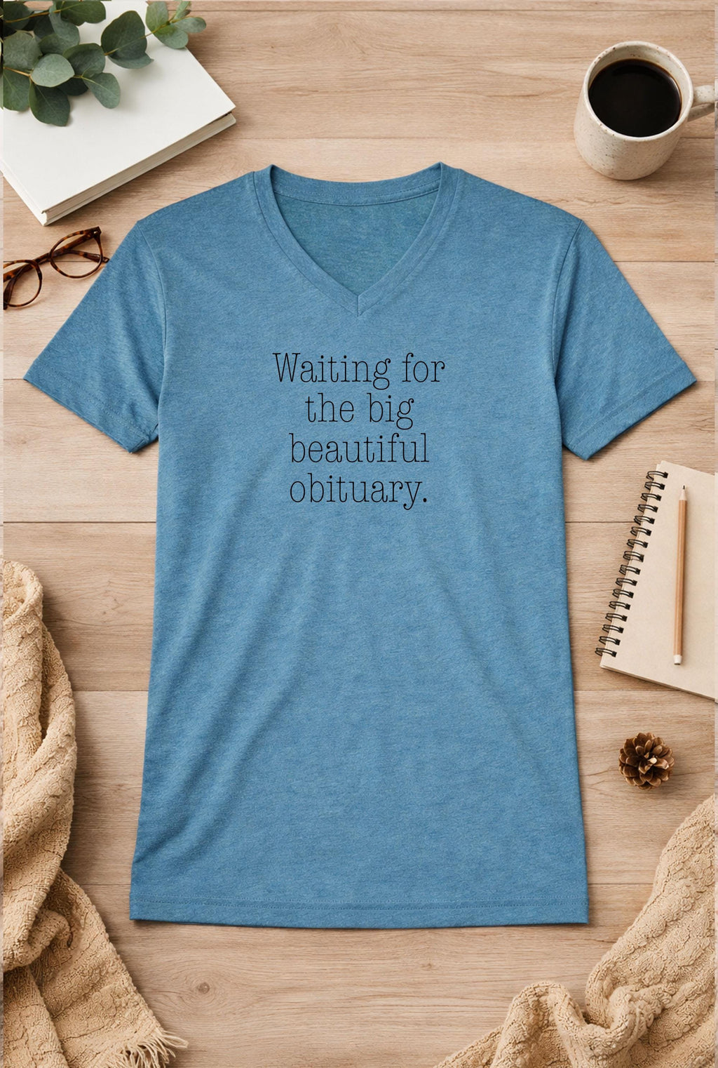 Big Obituary Unisex V-Neck Tee