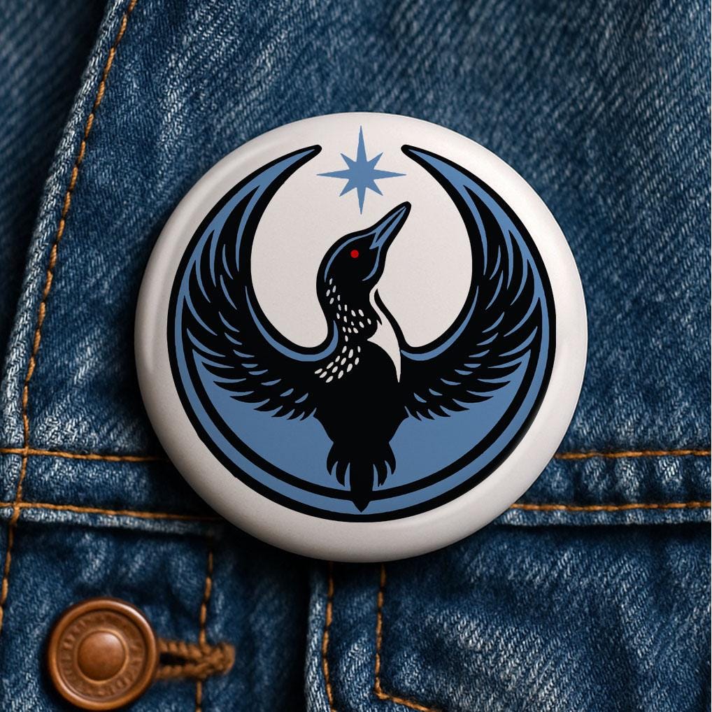 Rebel Loon Button