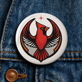Rebel Cardinal Button