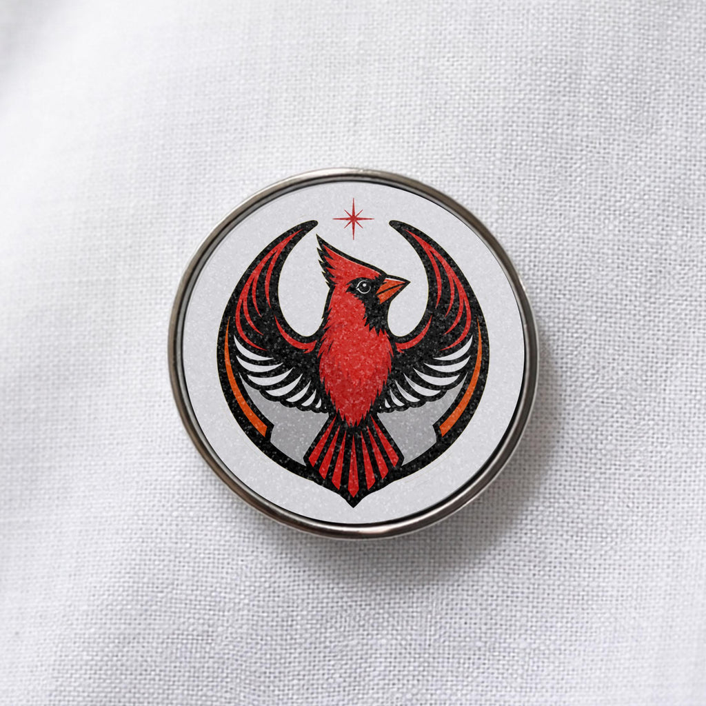 Rebel Cardinal Lapel Pin