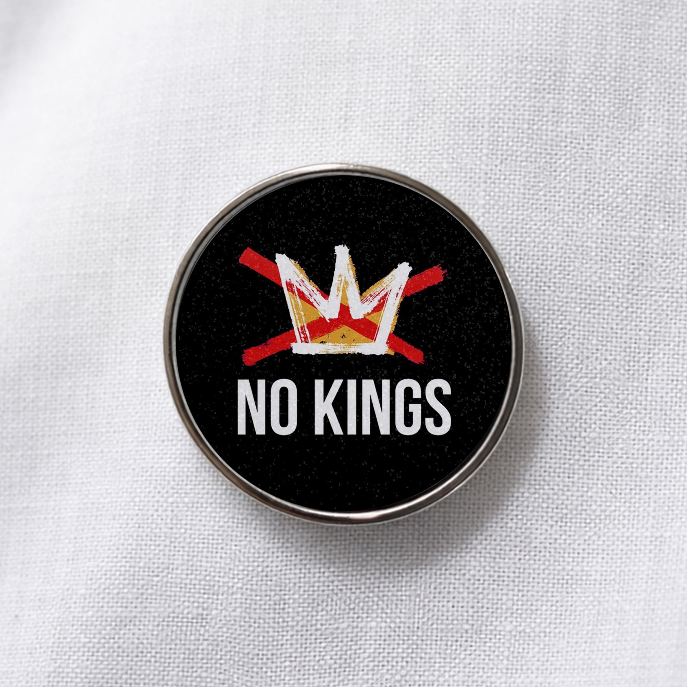 No Kings Lapel Pin