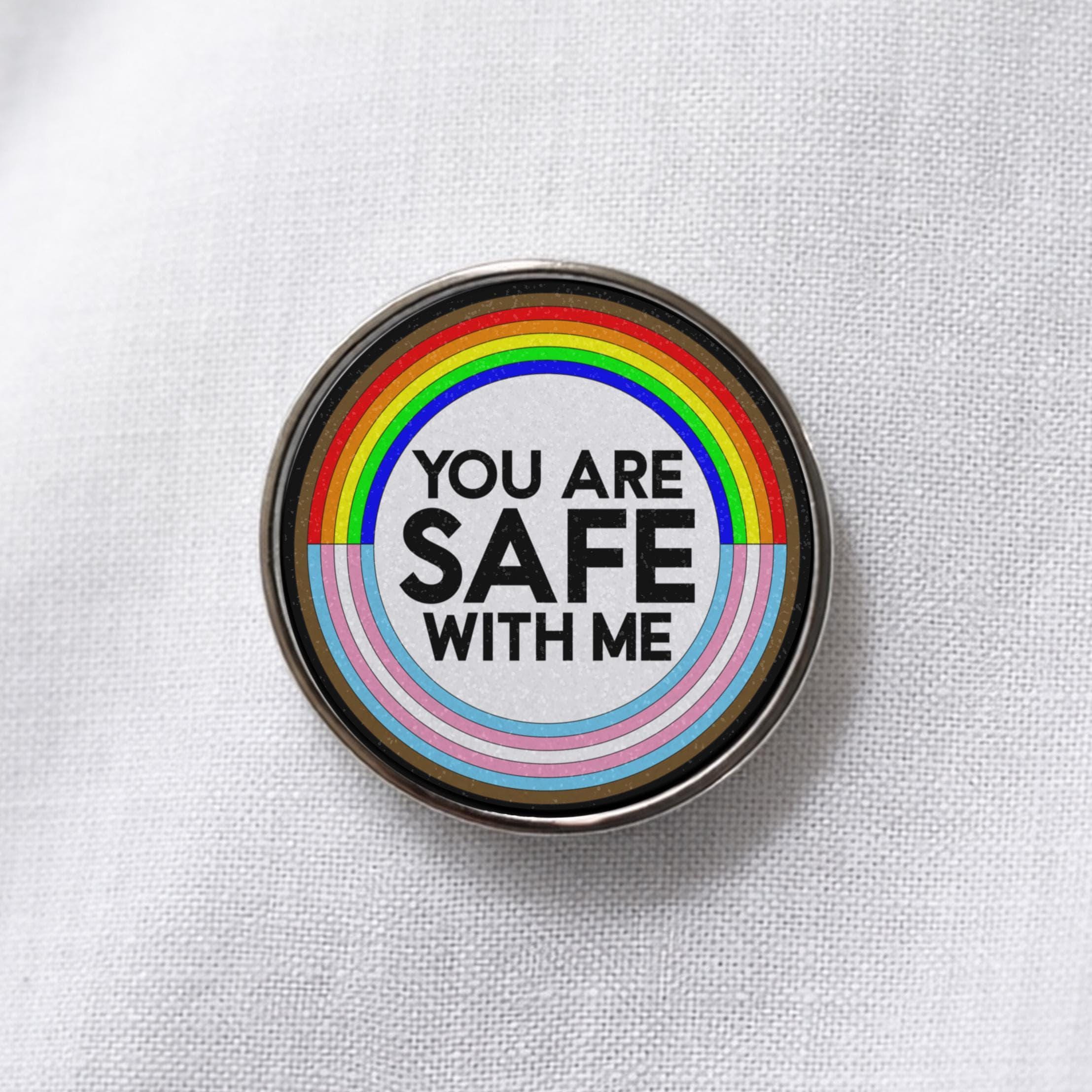 You Are Safe With Me Lapel Pin