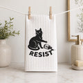 Resist Black Cat Waffle Weave Kitchen Towel  Progressive Home Decor