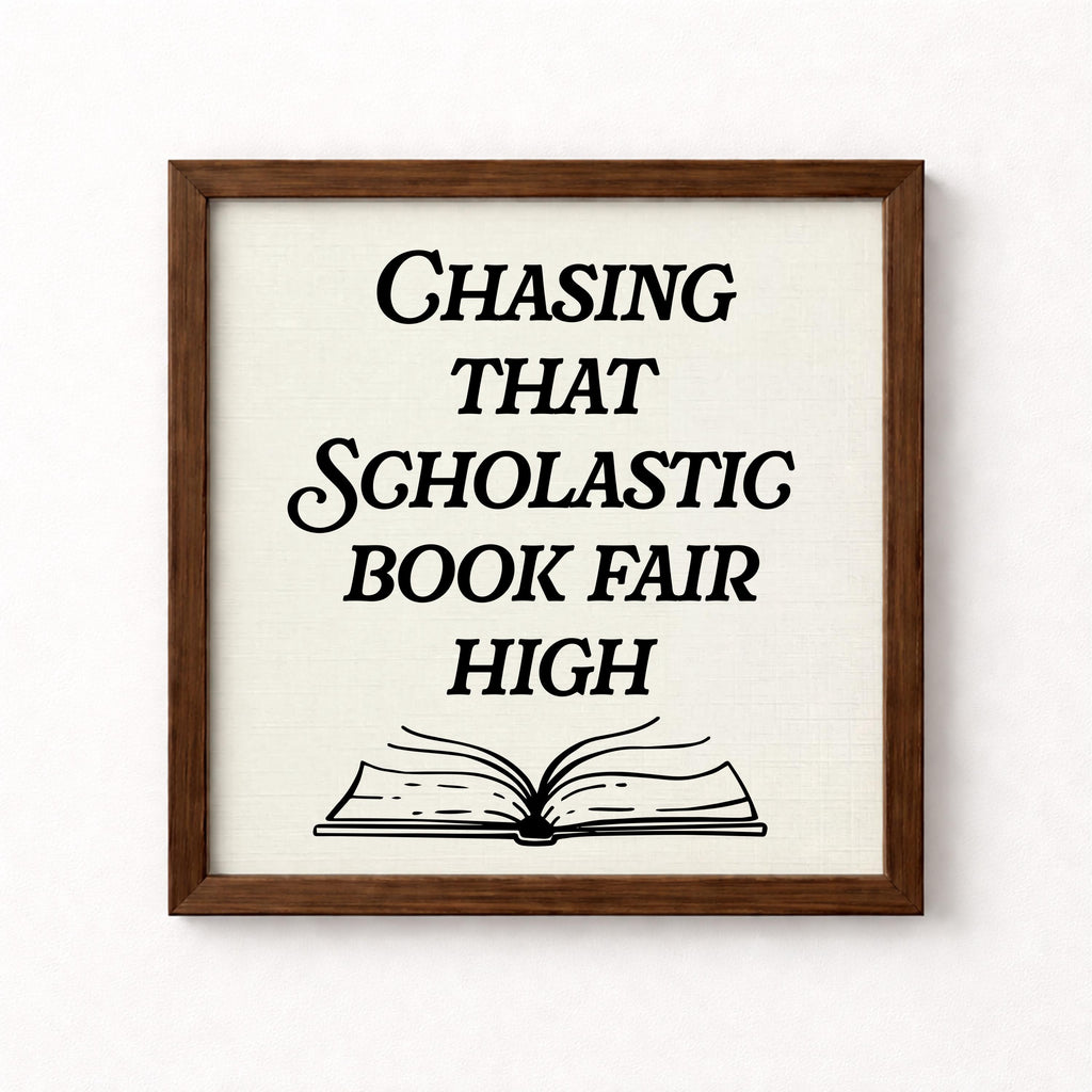 Chasing That Scholastic Book Fair High Unframed Art Print
