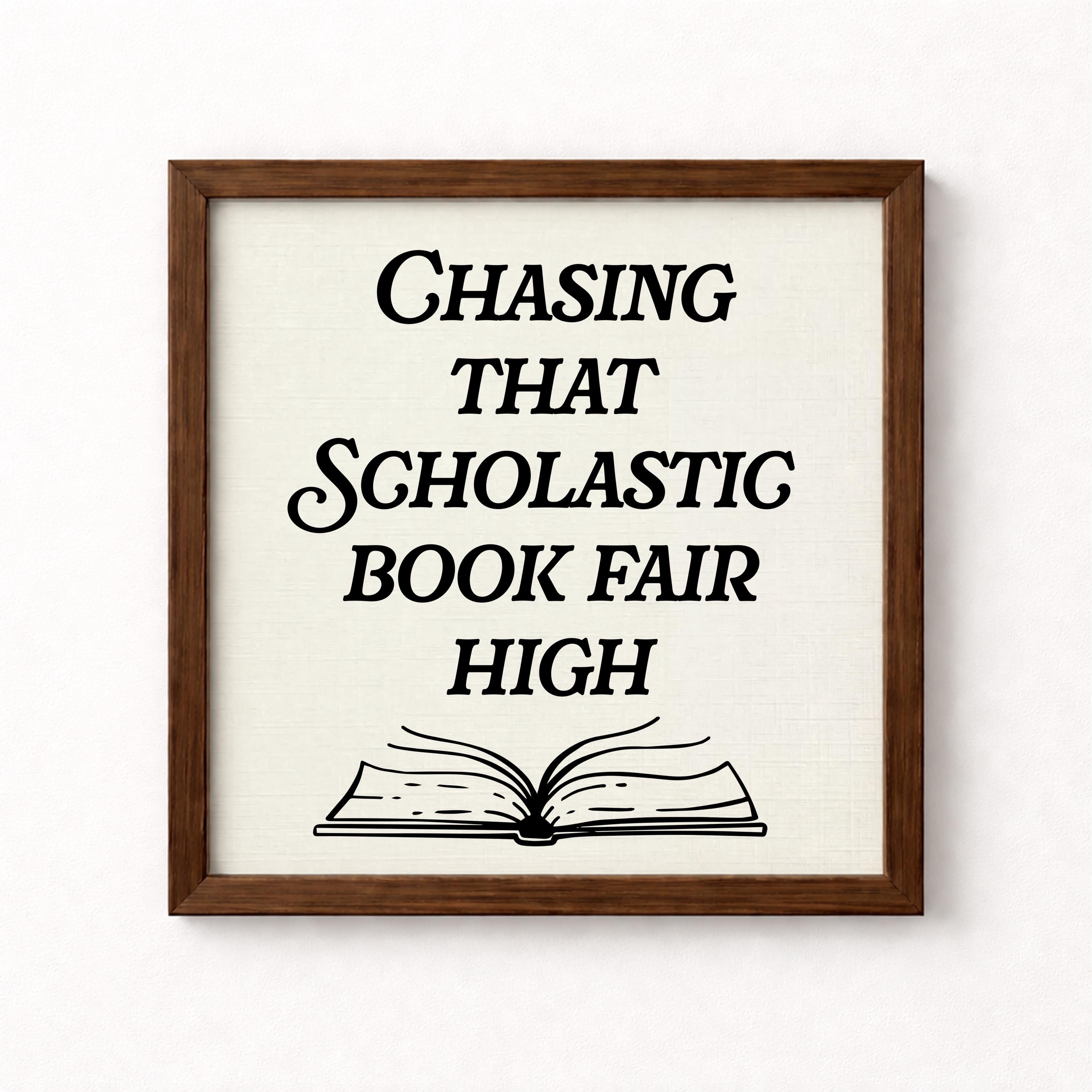 Chasing That Scholastic Book Fair High Unframed Art Print