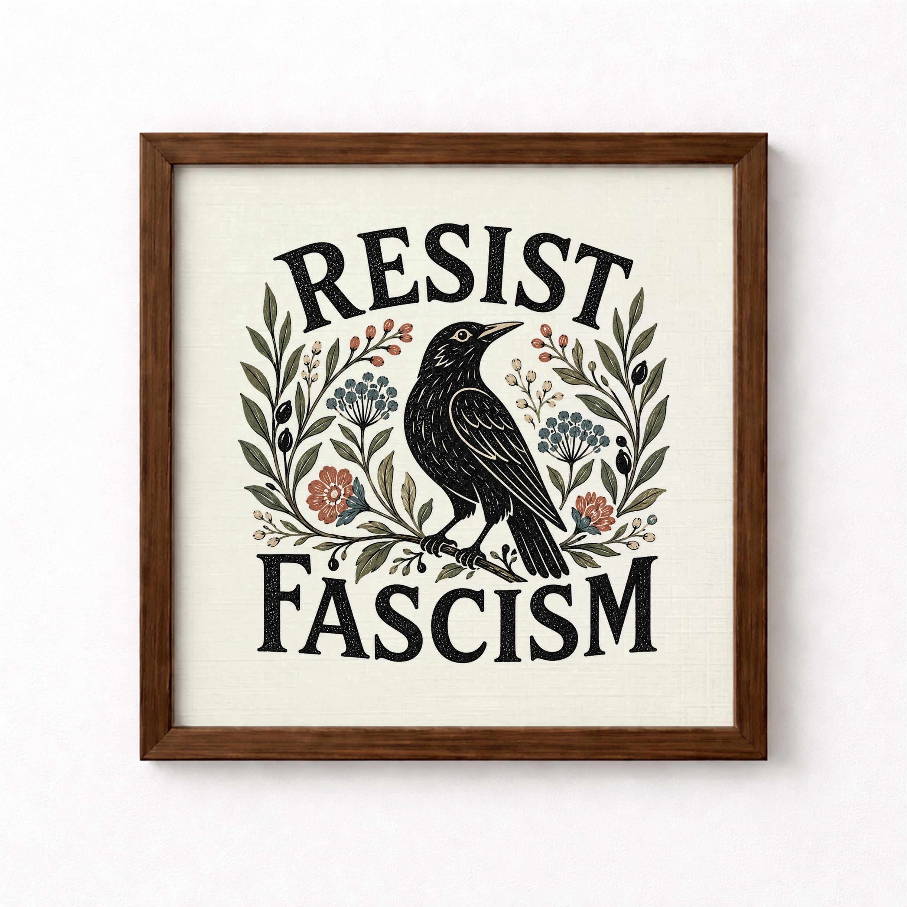 Resist Fascism Unframed Art Print