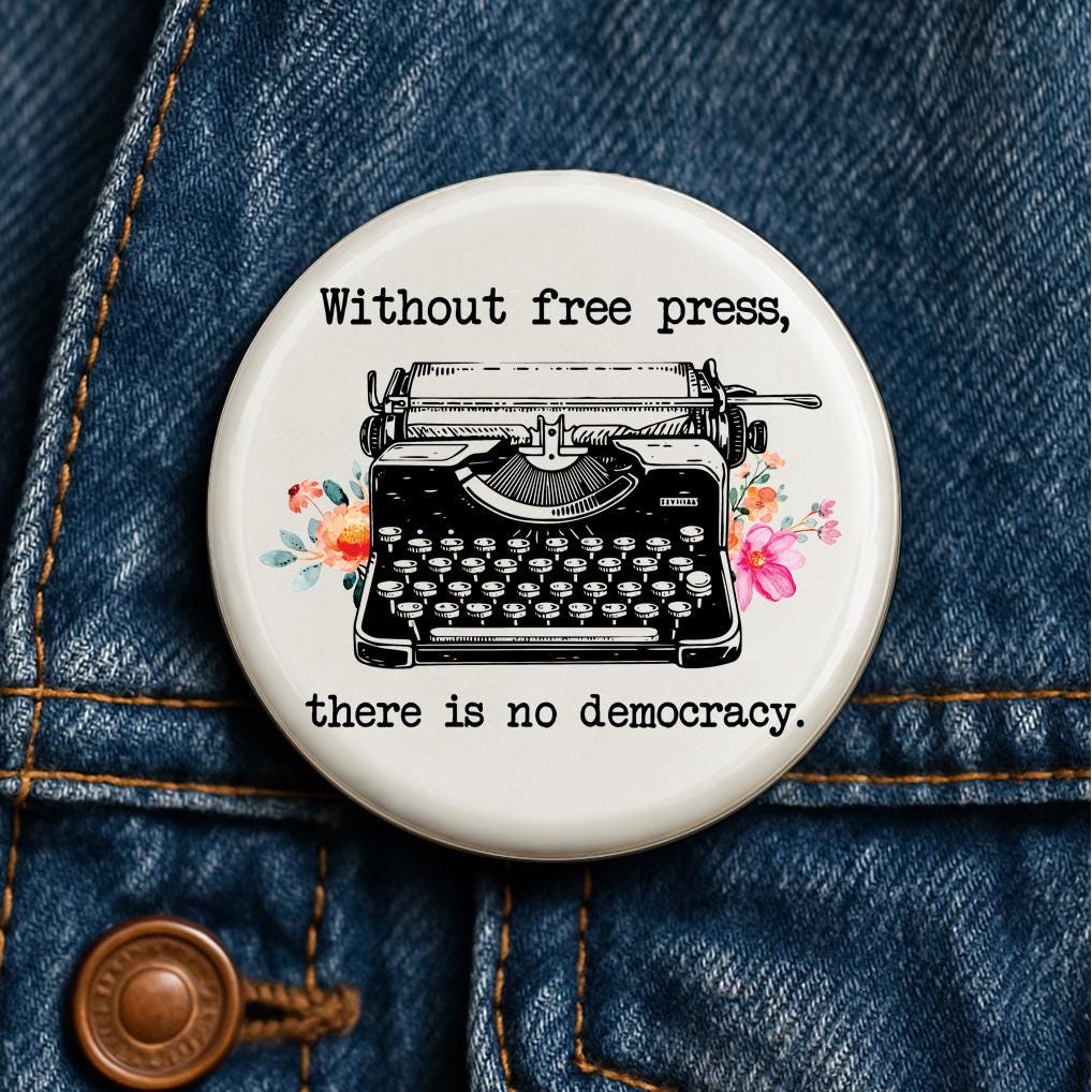 Free Press Democracy Button