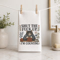 Funny Knitting Cat Kitchen Towel: Sarcastic Yarn Lover Gift