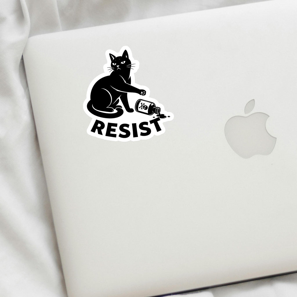 Cat Resist Fascism Decal