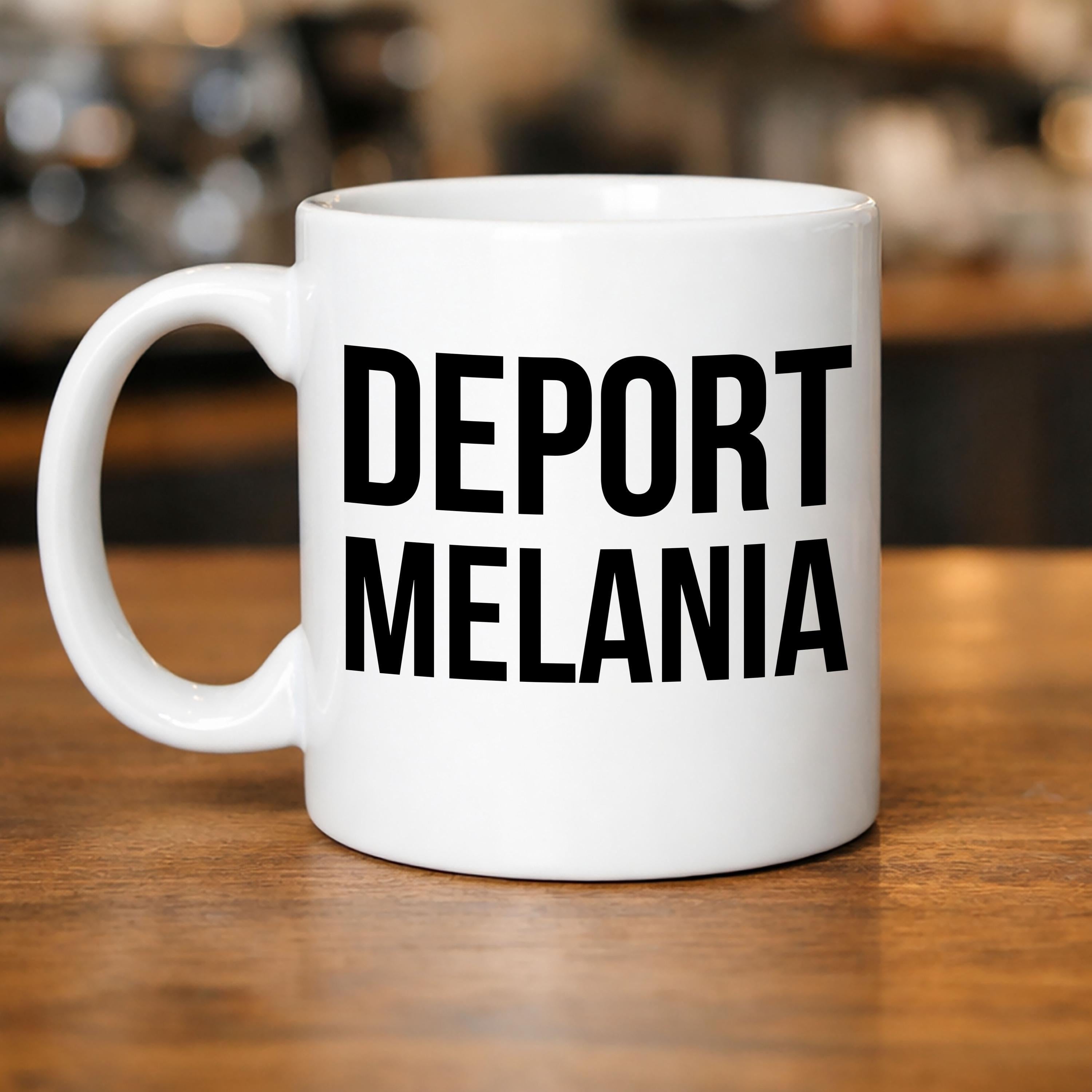 Deport Melania Coffee Mug: Political Satire Ceramic Cup