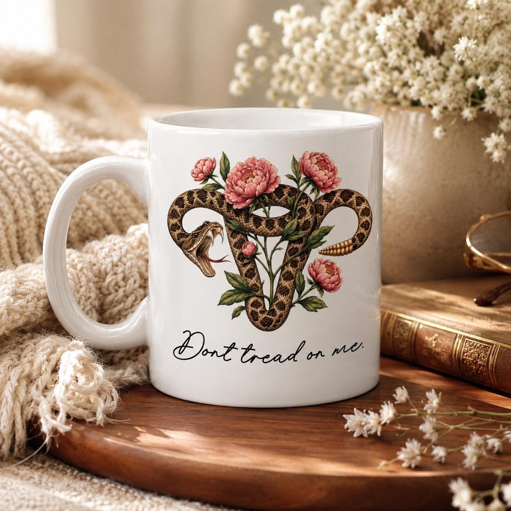 Don't Tread on My Uterus Coffee Mug Pro Choice Feminist Mug Women's Rights Gift Ceramic Coffee Cup