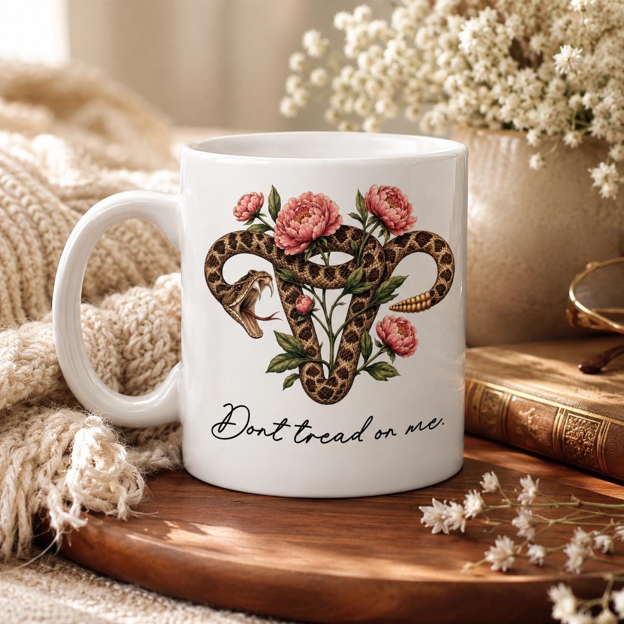 Don't Tread on My Uterus Coffee Mug Pro Choice Feminist Mug Women's Rights Gift Ceramic Coffee Cup