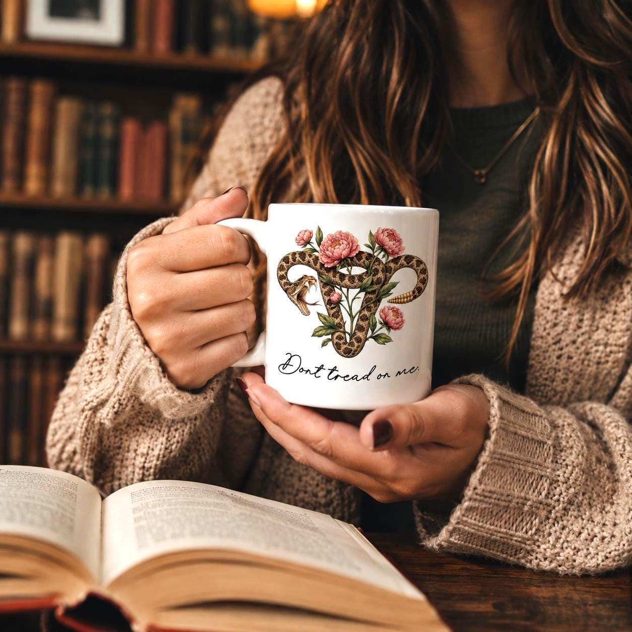 Don't Tread on My Uterus Coffee Mug Pro Choice Feminist Mug Women's Rights Gift Ceramic Coffee Cup
