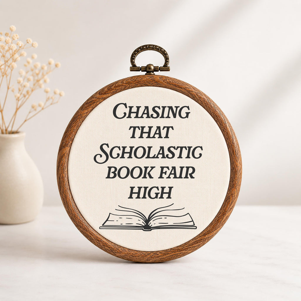 Chasing That Scholastic Book Fair High Wall Art