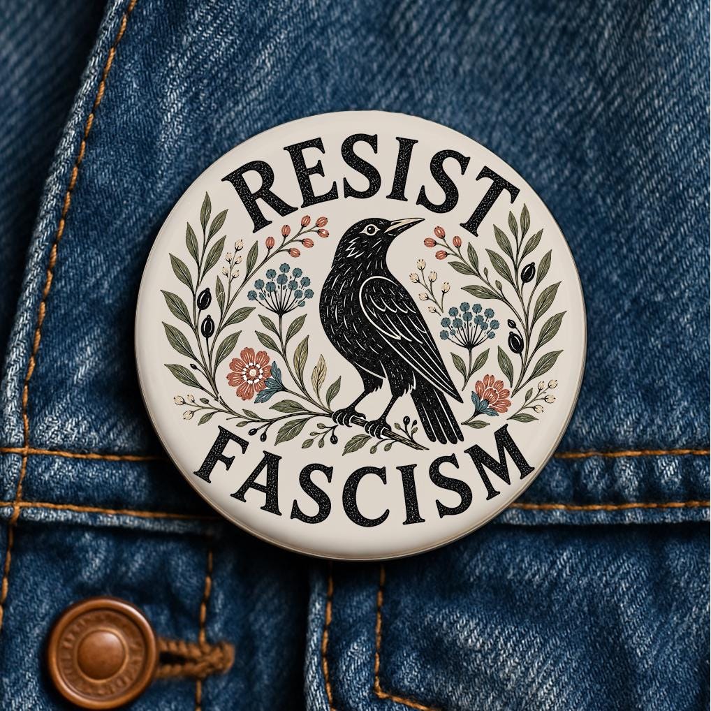 Resist Fascism Button