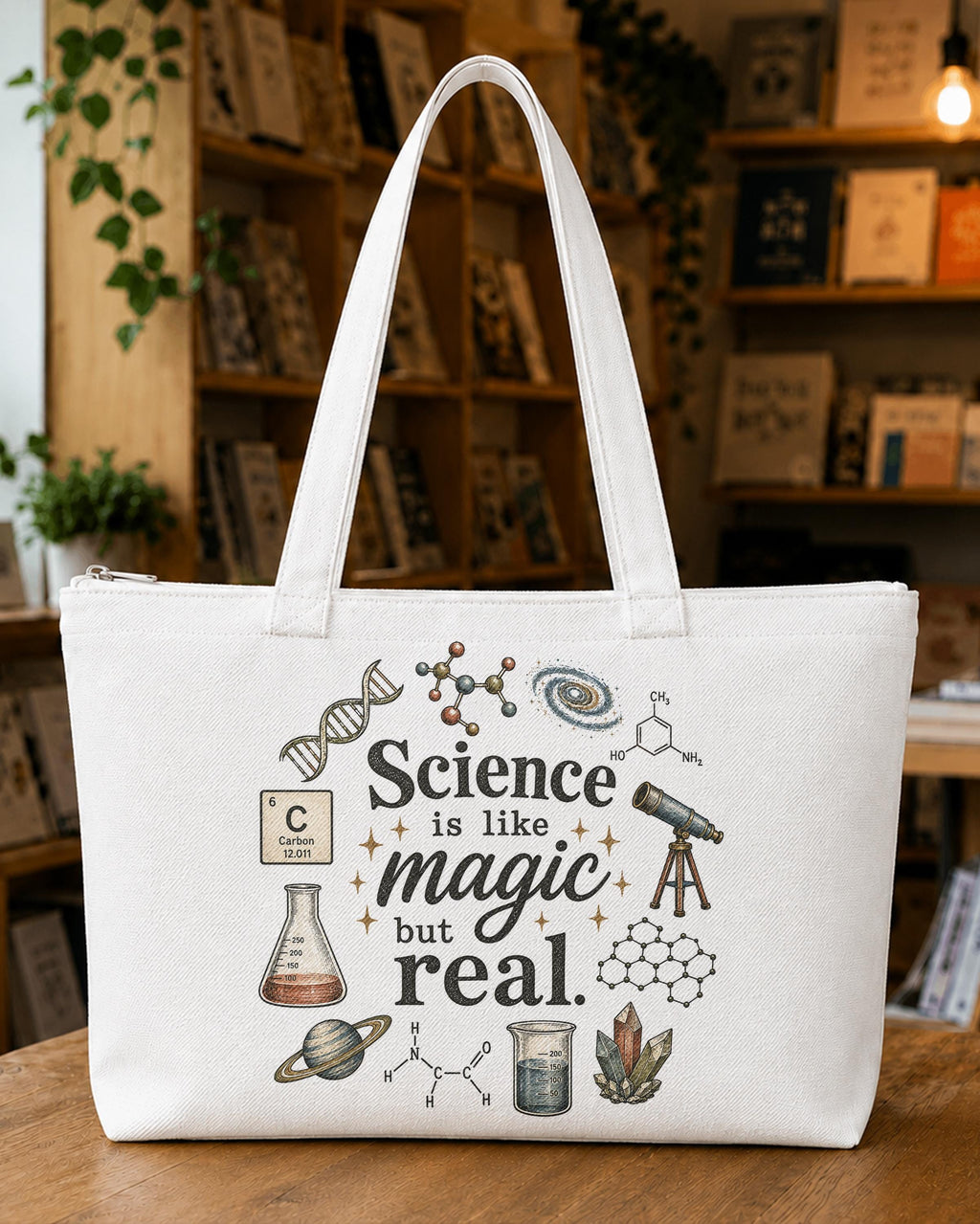 Science Is Like Magic But Real Tote Bag