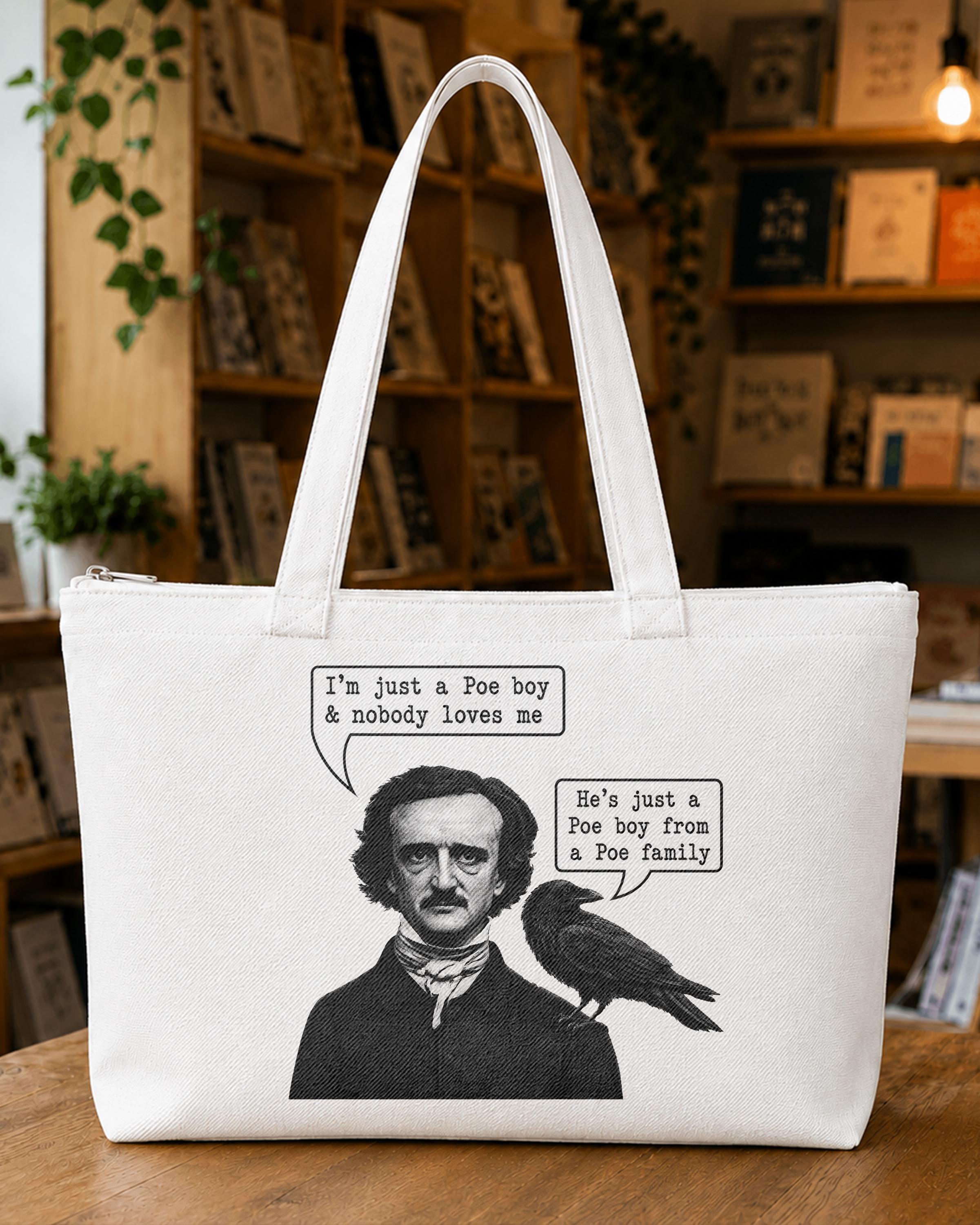 Edgar Allan Poe Boy Tote Bag