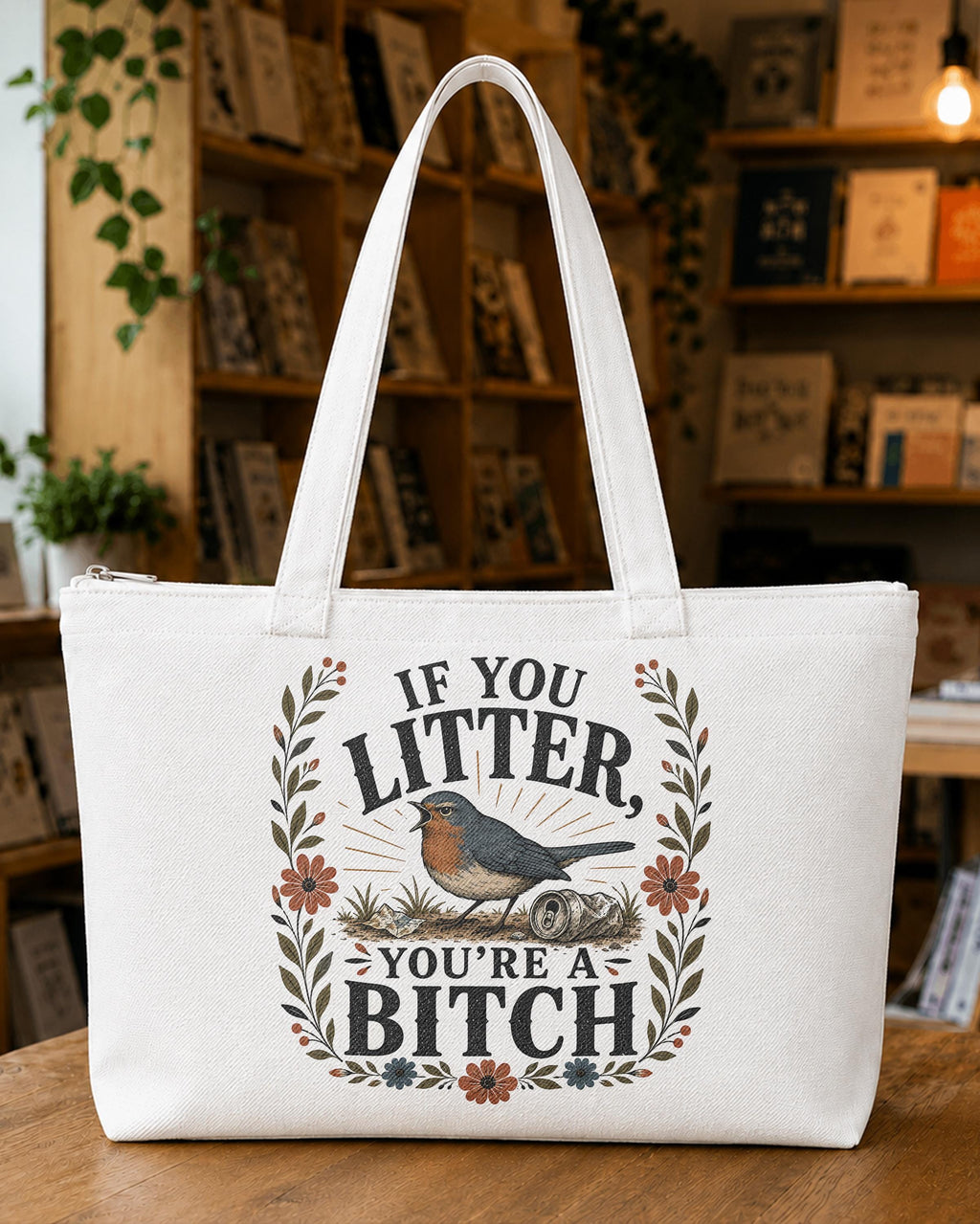 If You Litter You‘re a Bitch Tote Bag