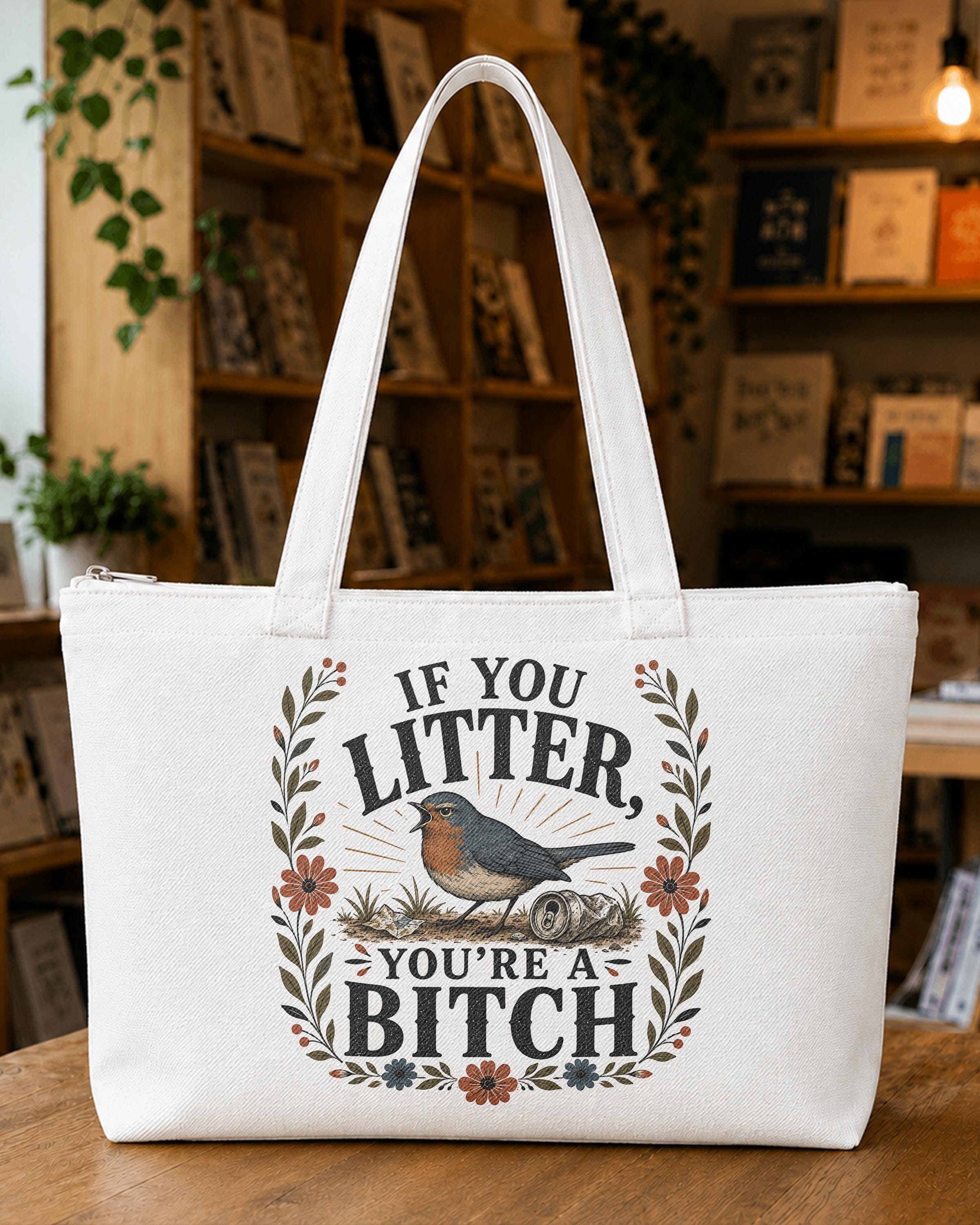 If You Litter You‘re a Bitch Tote Bag