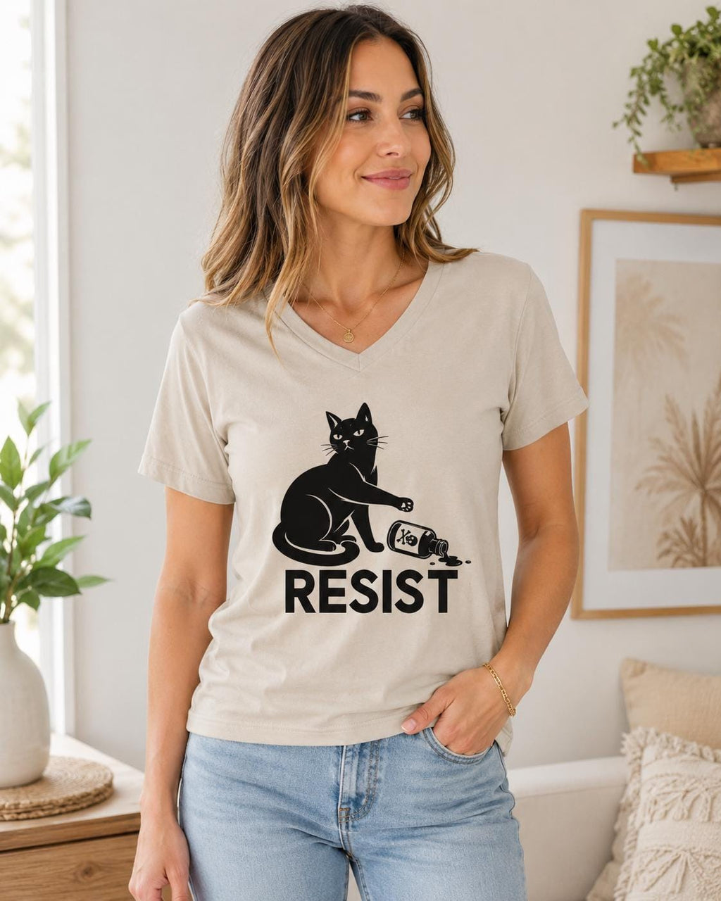 Resist Fascism Cat Shirt