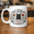I'm Not As Mean As I Could Be Mug Funny Cat Coffee Mug Sarcastic Black Cat Gift Office Mug
