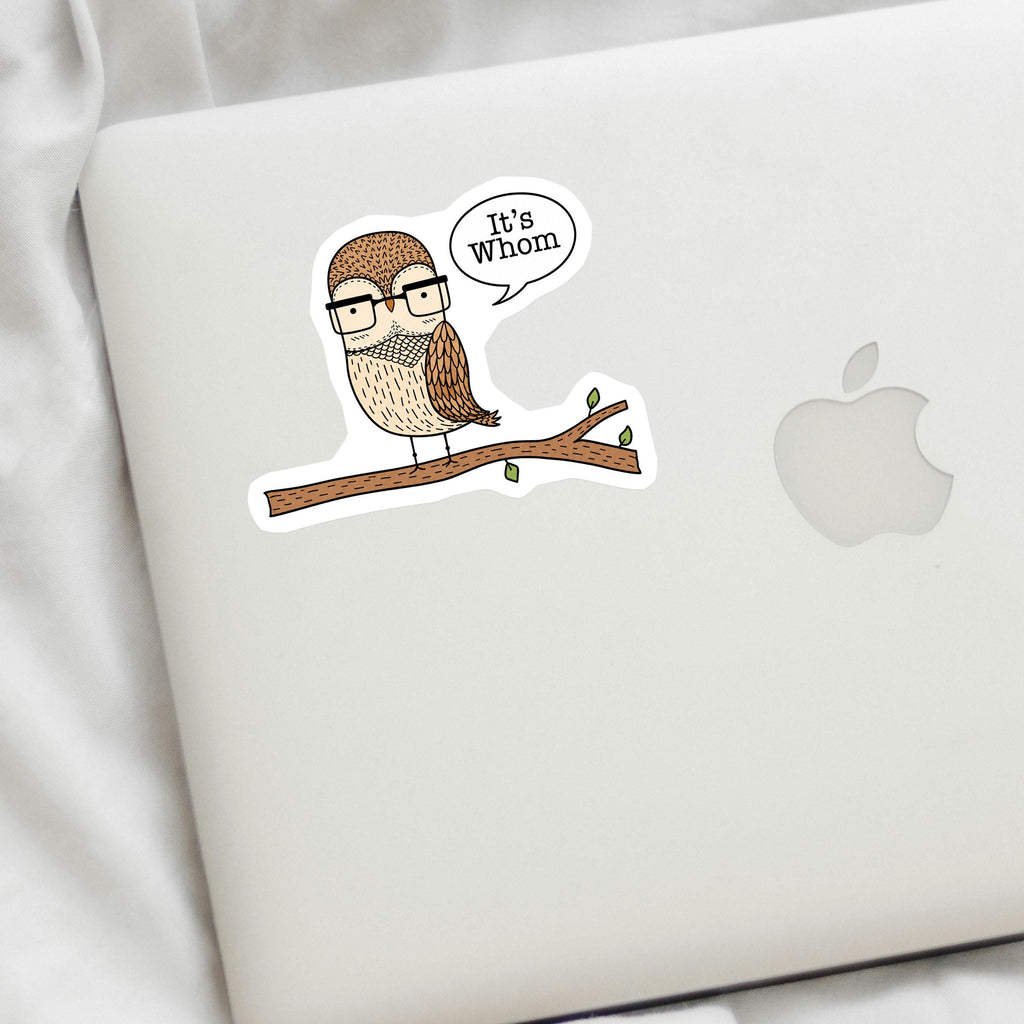 It's Whom Owl Decal