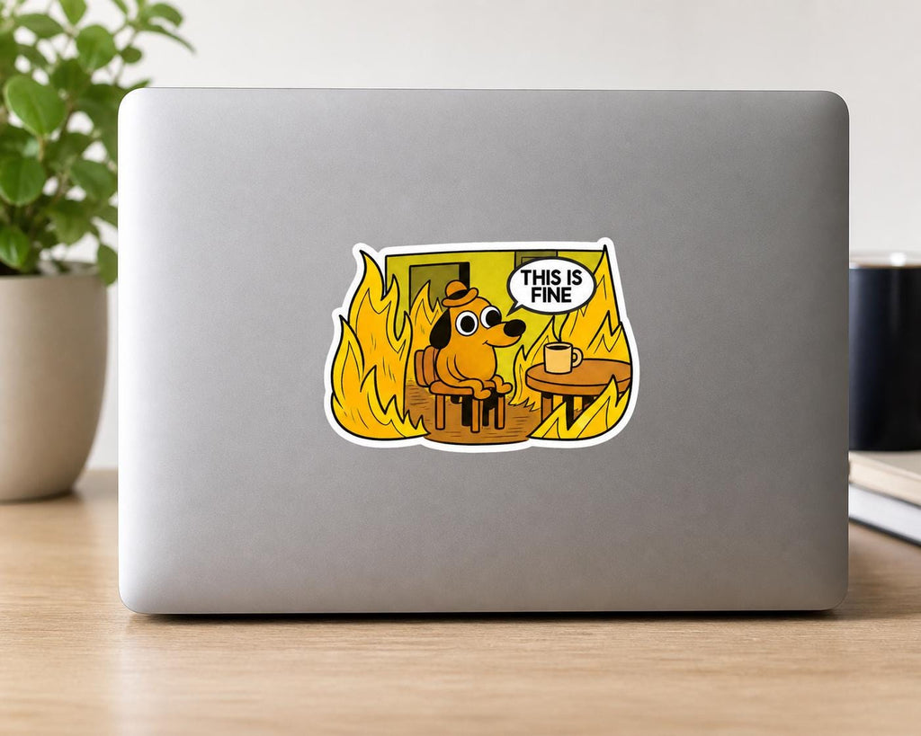 This Is Fine Meme Decal