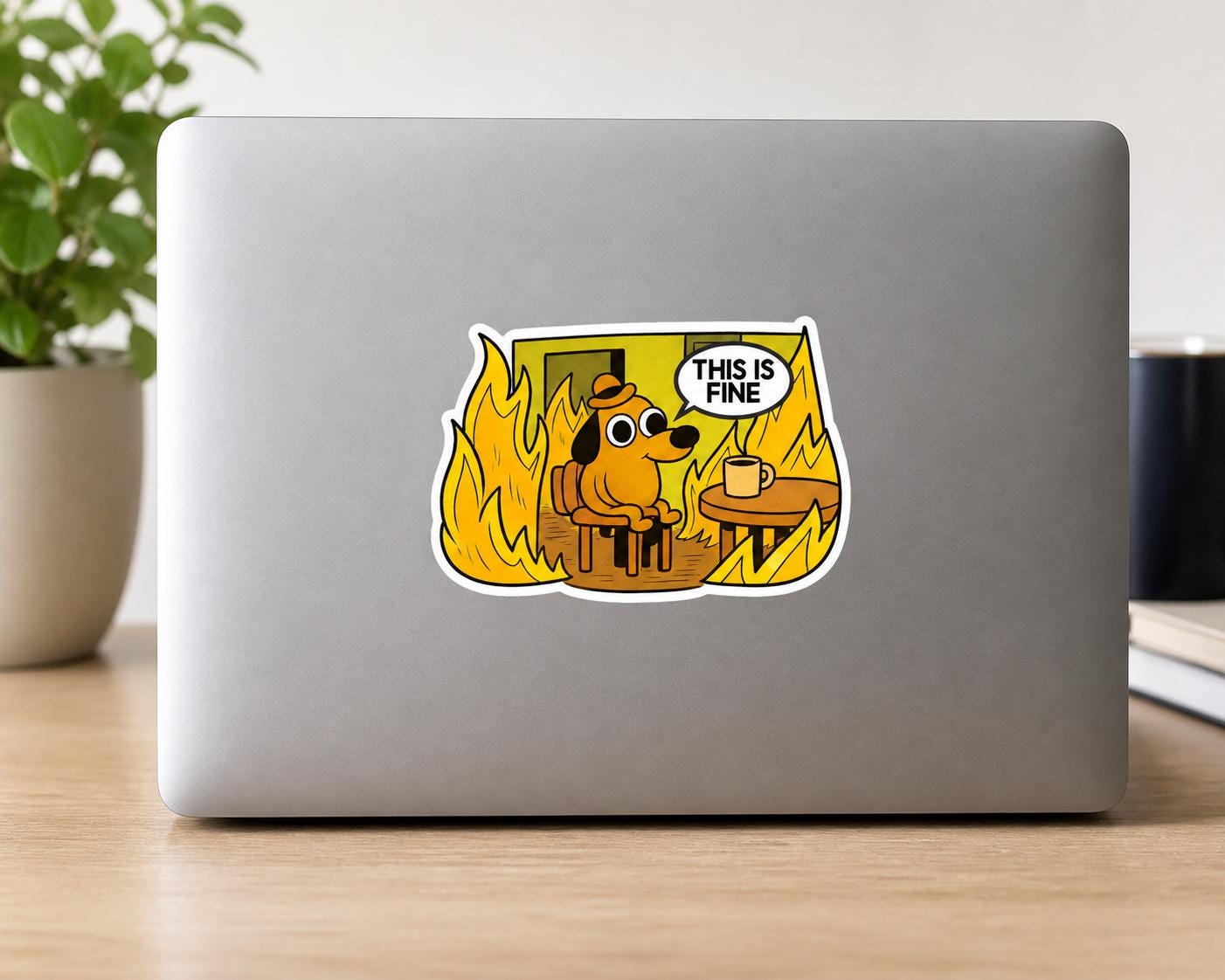 This Is Fine Meme Decal