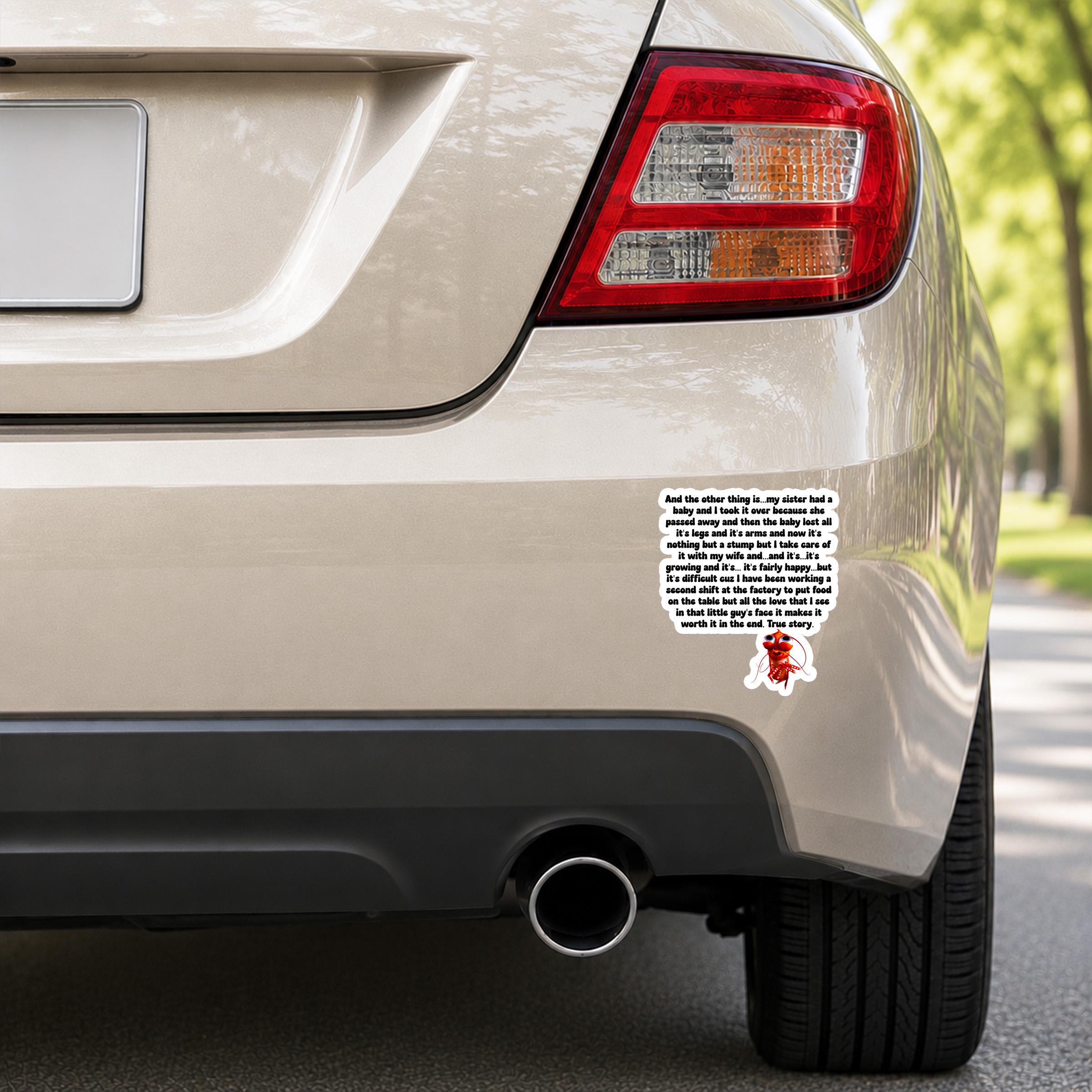 Shrimp True Story Meme Decal
