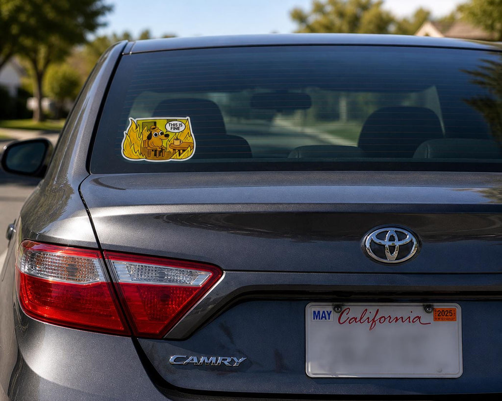 This Is Fine Meme Decal