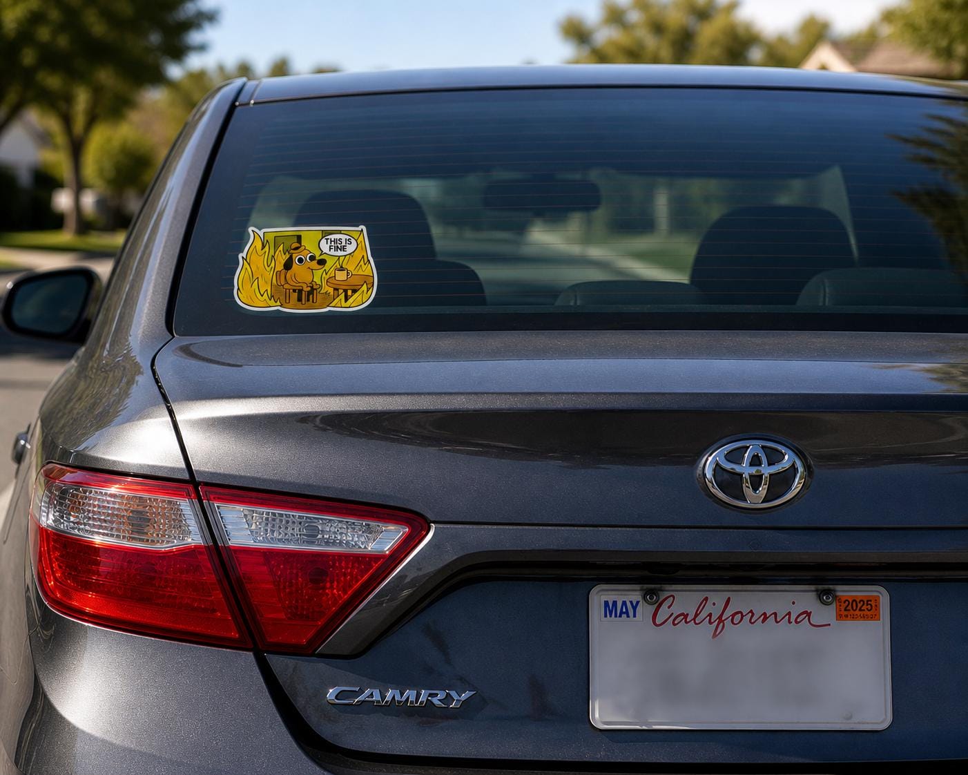 This Is Fine Meme Decal