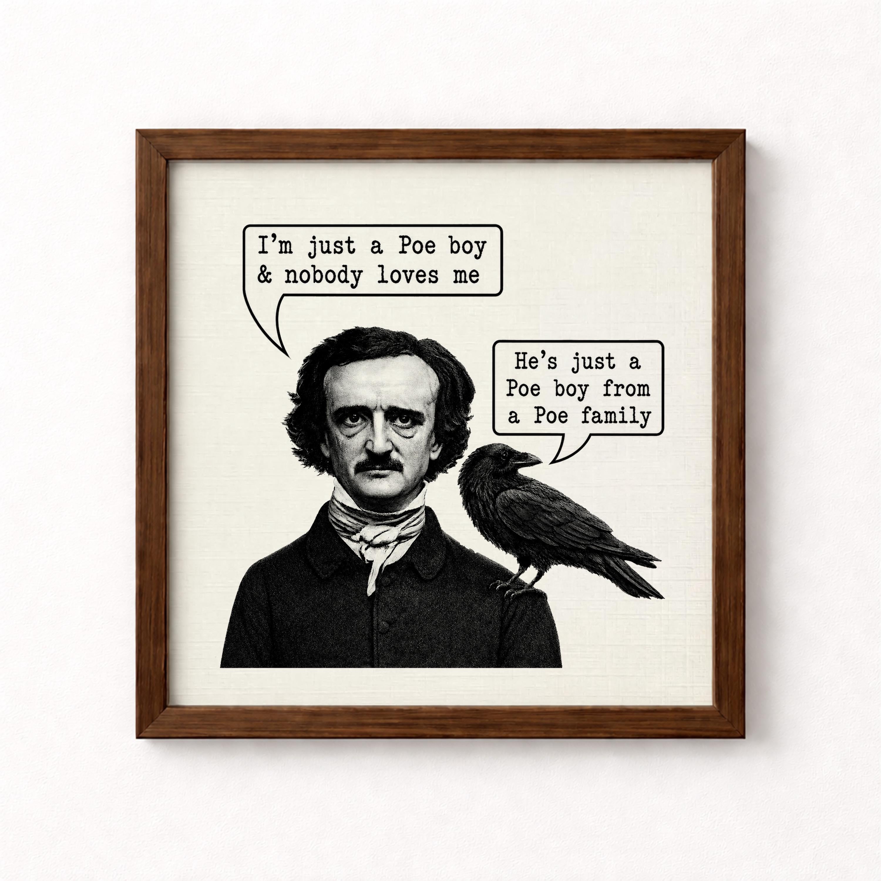 Edgar Allan Poe Boy Unframed Art Print