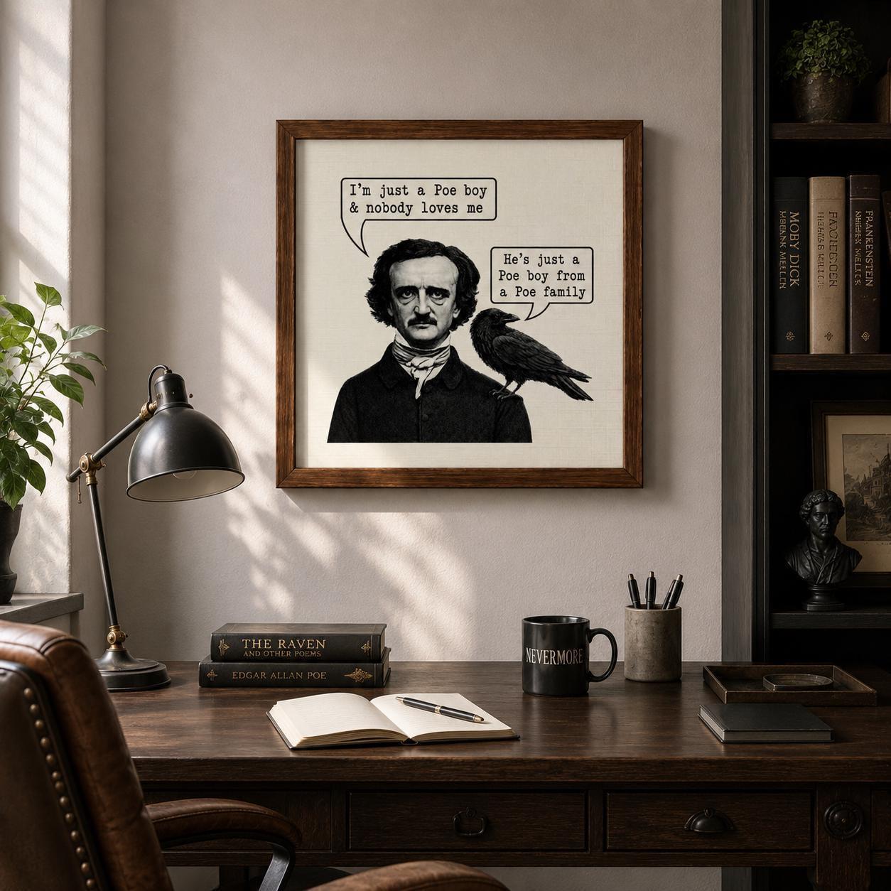 Edgar Allan Poe Boy Unframed Art Print