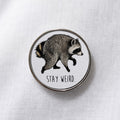 Jimothy the Raccoon Stay Weird Lapel Pin