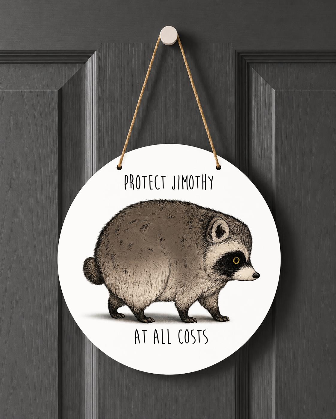 Protect Jimothy At All Costs Indoor Outdoor Decoration Short Spine Raccoon Decor