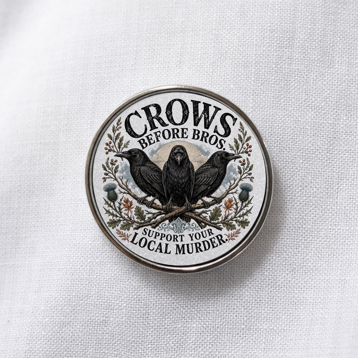 Crows Before Bros Lapel Pin