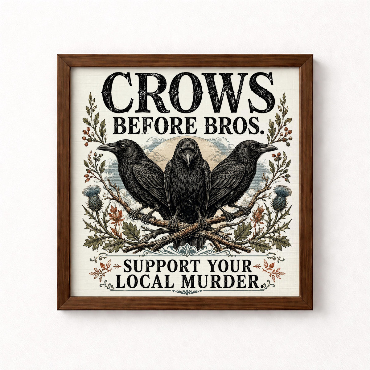 Crows Before Bros Crow Unframed Art Print