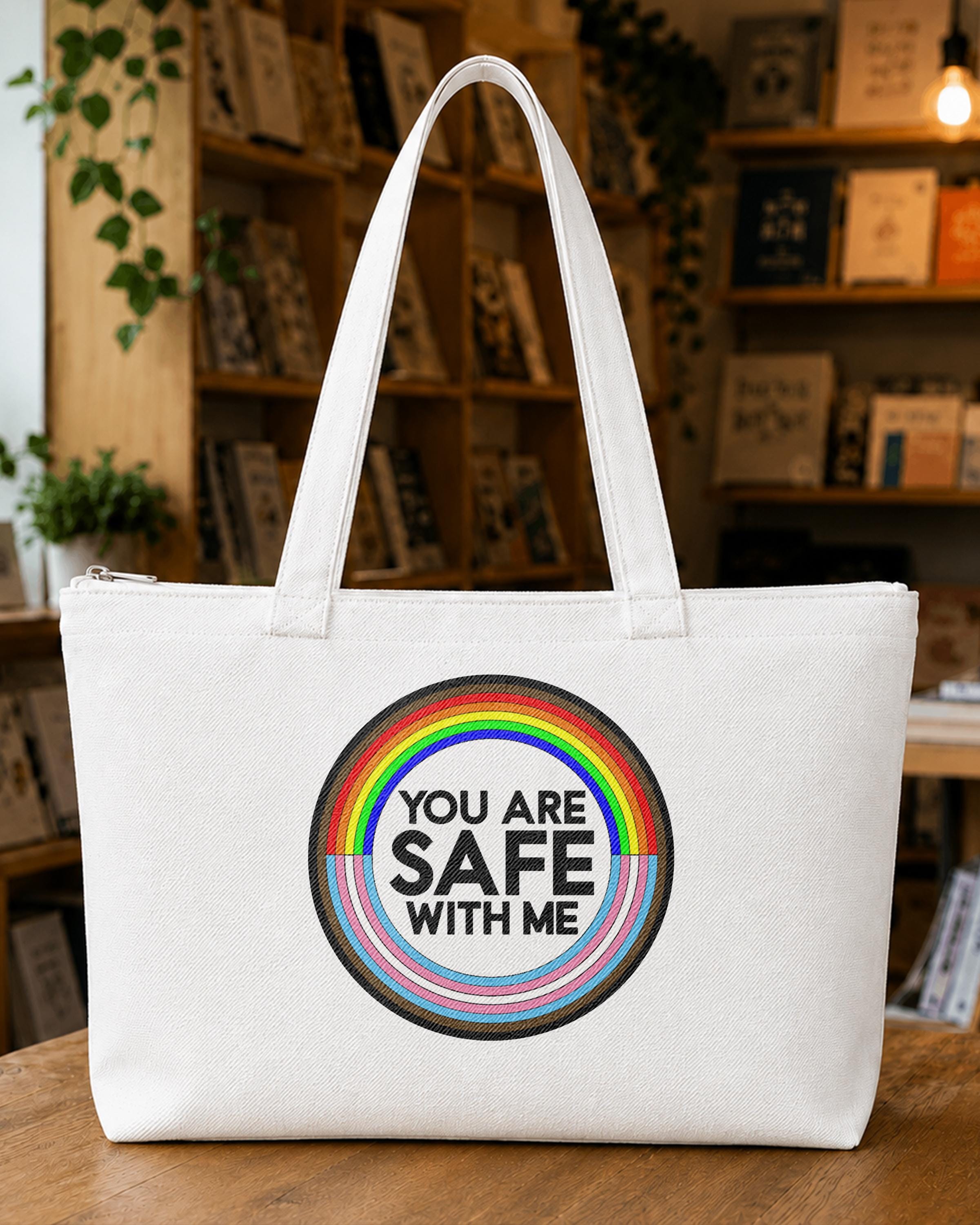 You Are Safe With Me Tote Bag