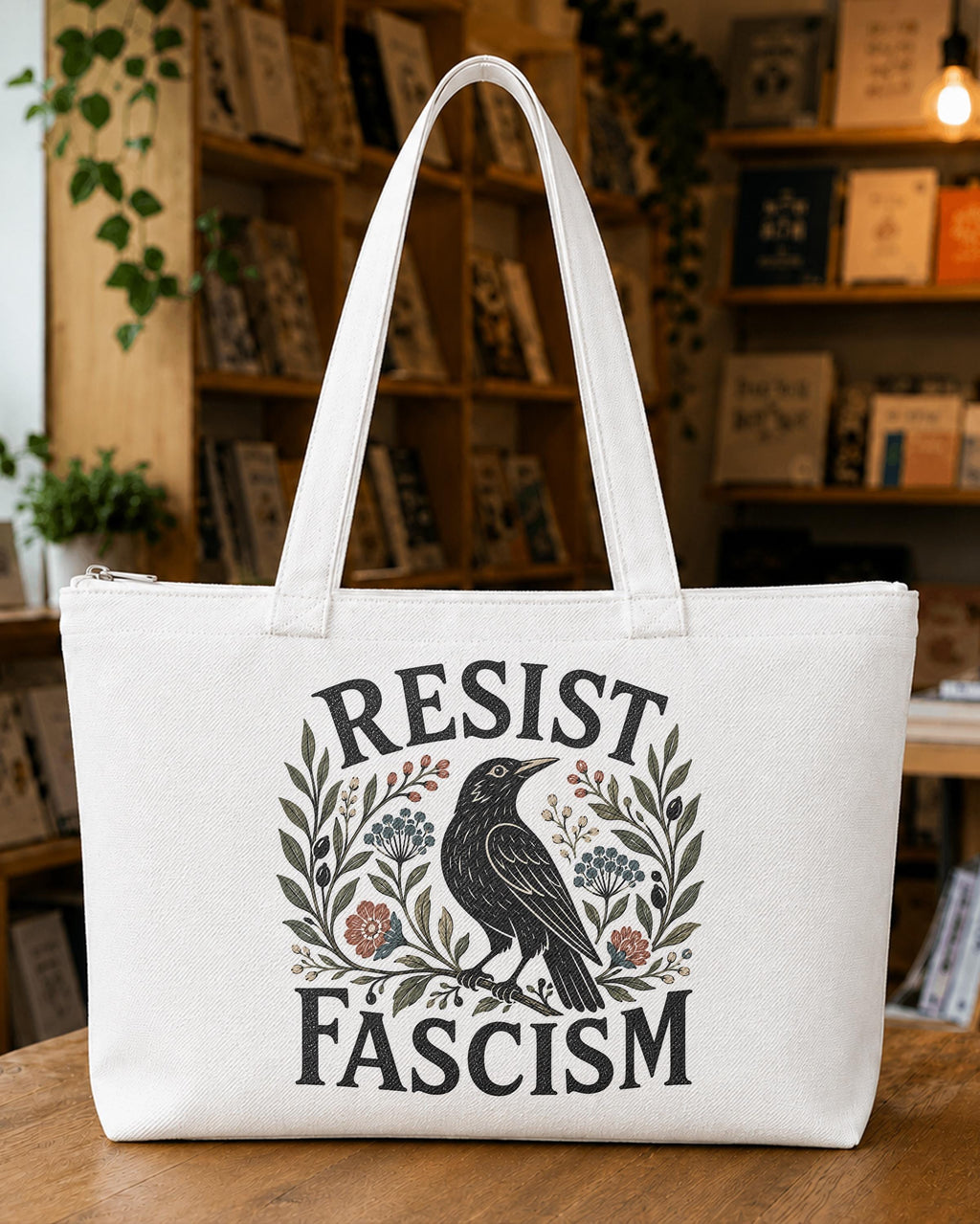 Resist Fascism Tote Bag