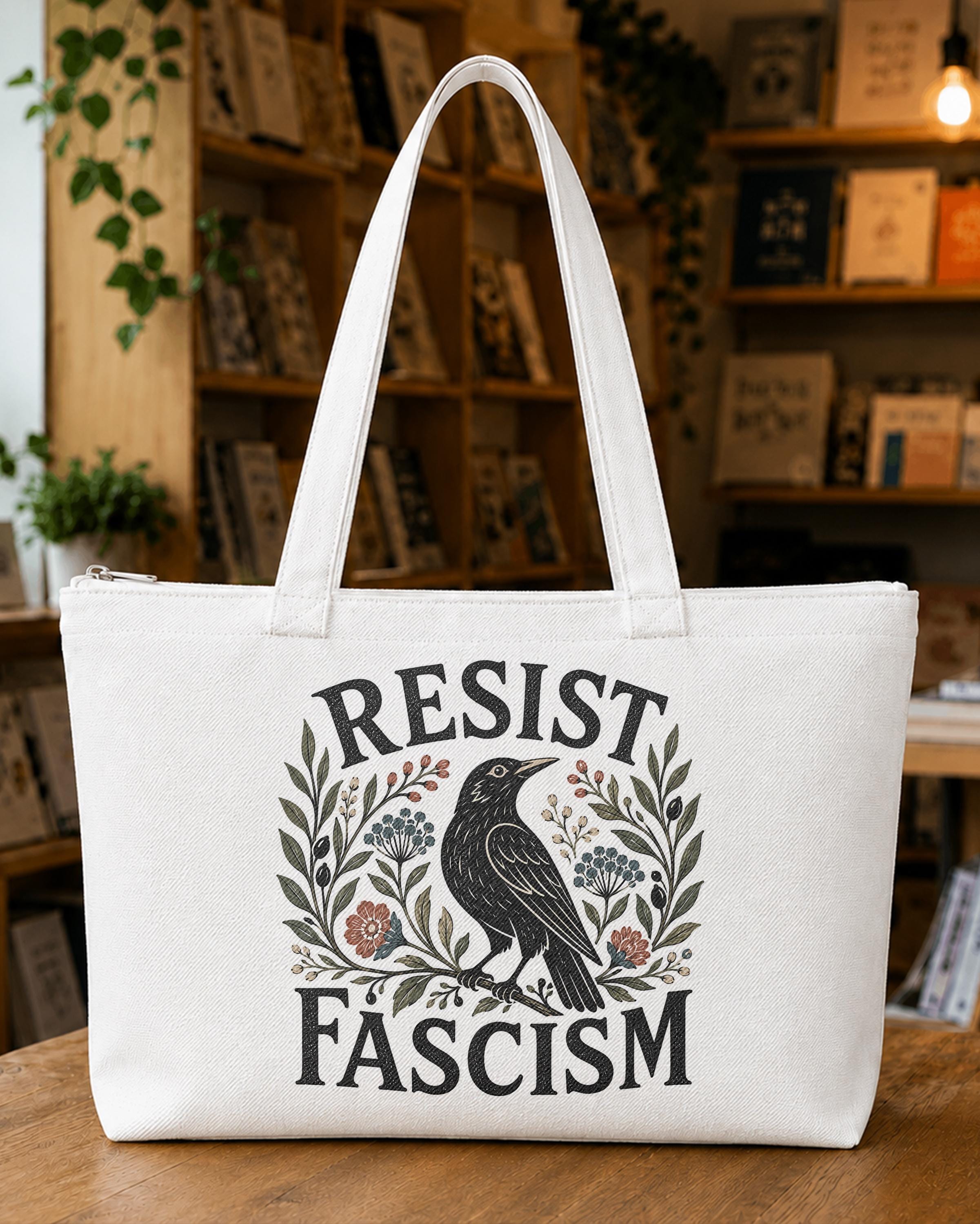 Resist Fascism Tote Bag