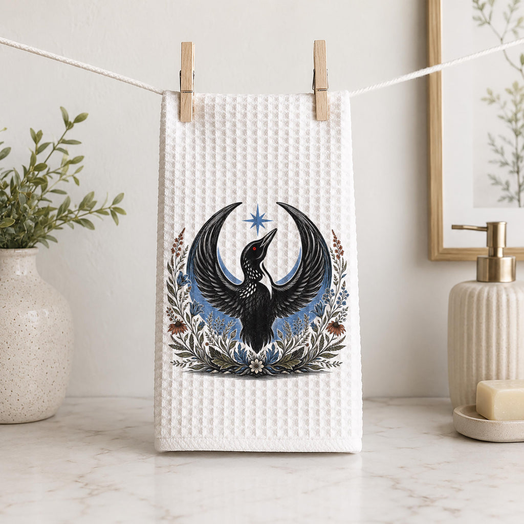 Rebel Loon Hand Towel Progressive Bird Kitchen Decor