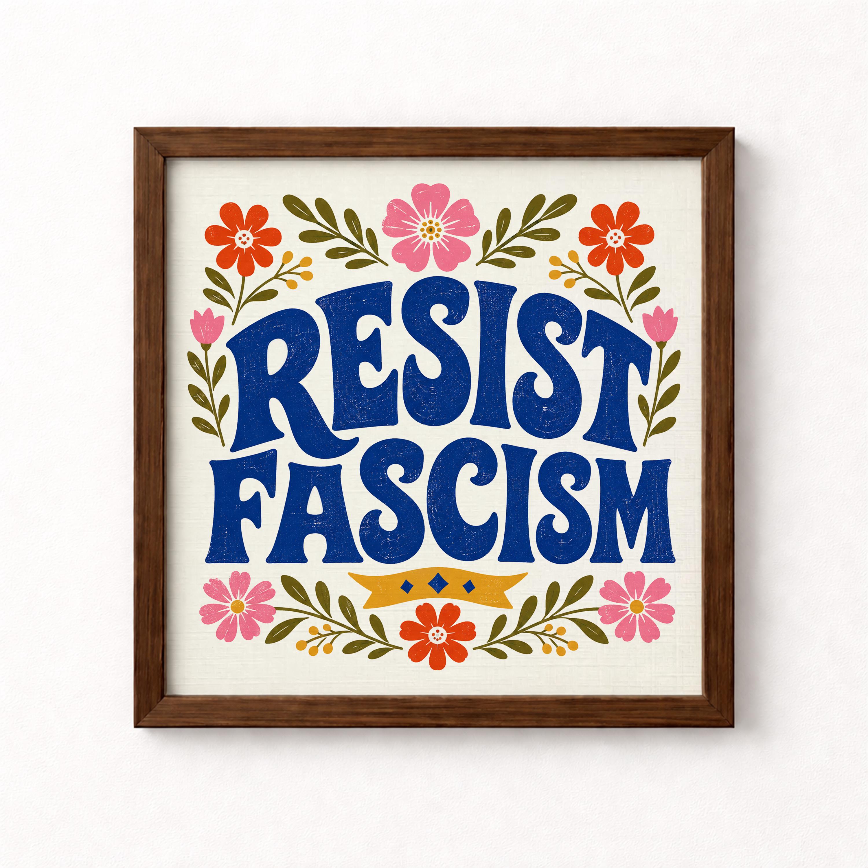 Resist Fascism Unframed Art Print