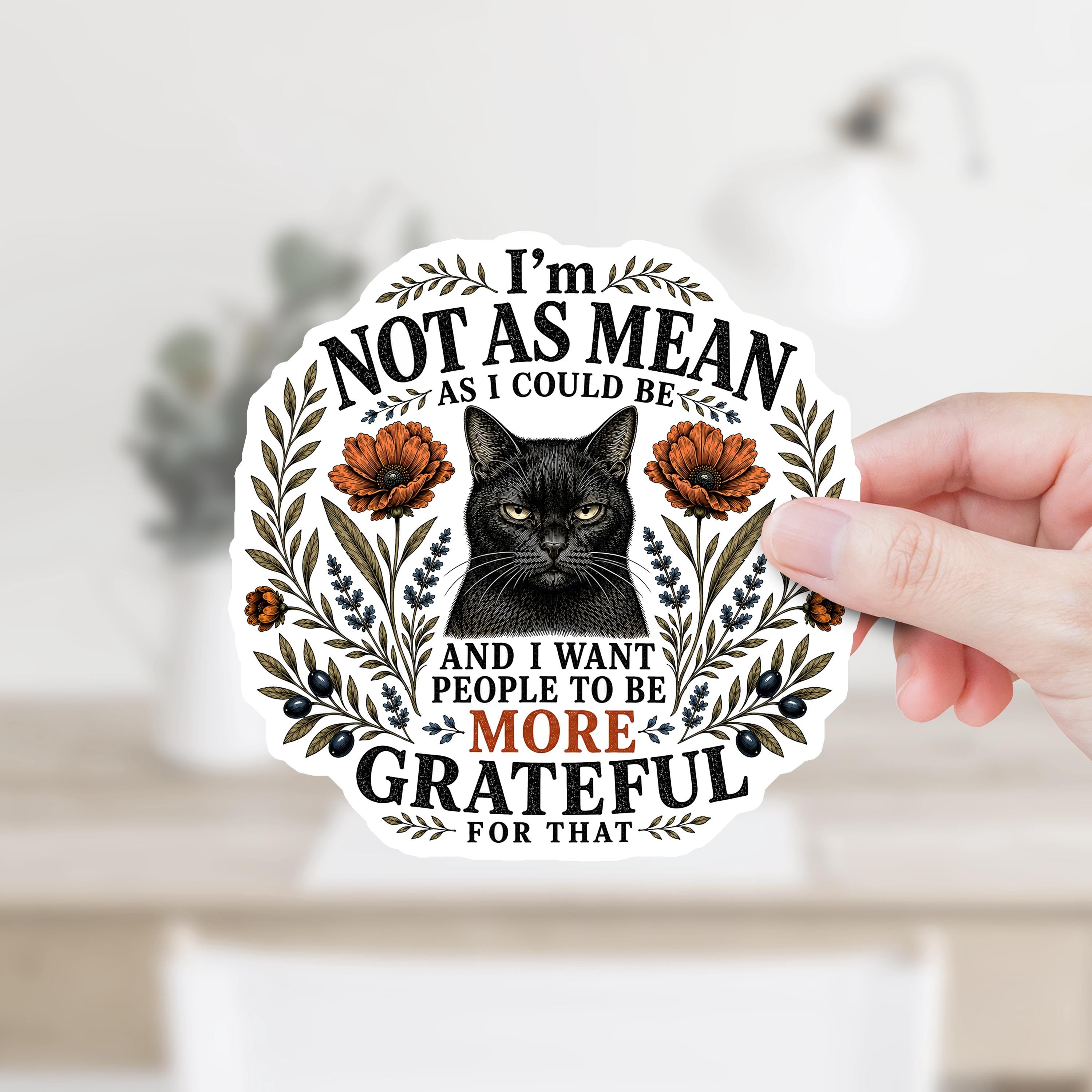 I'm Not As Mean As I Could Be Decal